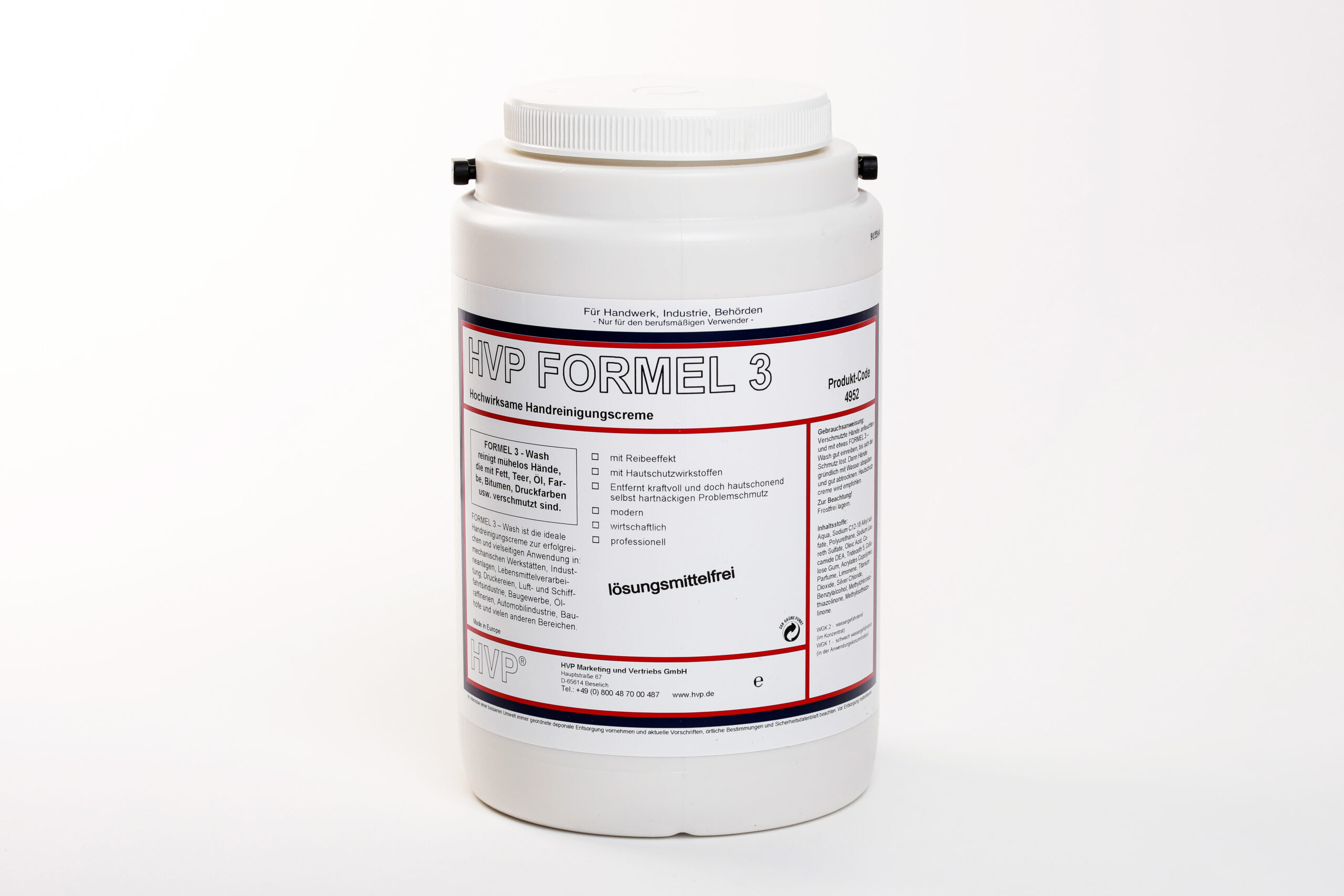 Formel 3 Wash Hautschonende und -pflegende Waschpaste - 36 kg